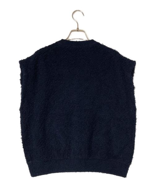 MACPHEE（マカフィー）MACPHEE (マカフィー) ツイーディーラッフル クルーネックジレ ネイビー サイズ:Sの古着・服飾アイテム