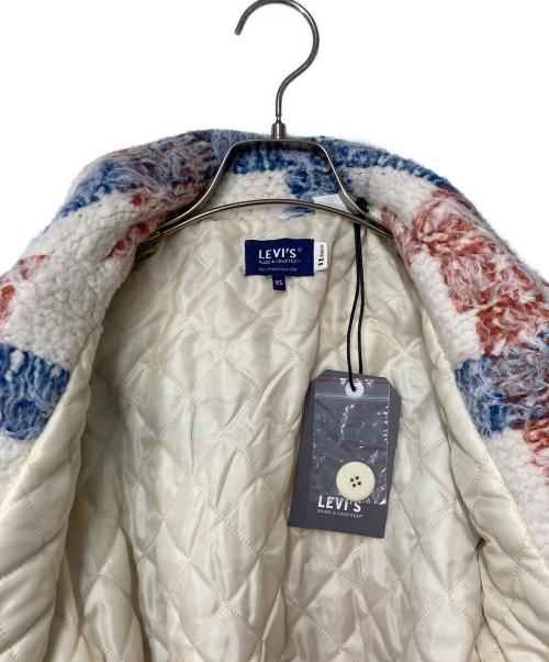 LEVI'S MADE&CRAFTED（リーバイスメイドクラフテッド）LEVI'S MADE&CRAFTED (リーバイスメイドクラフテッド) Women's Brush Plaid Overcoat ホワイト×レッド×ブルー サイズ:XS 未使用品の古着・服飾アイテム
