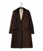 Harris Tweed×BEAUTY&YOUTHハリスツイード×ビューティーアンドユース）の古着「チェスターコート」｜ブラウン
