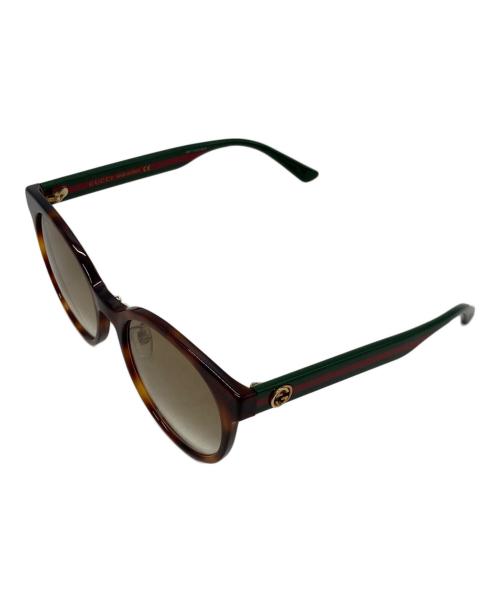 GUCCI（グッチ）GUCCI (グッチ) サングラス グリーン×レッド サイズ:55□20-145の古着・服飾アイテム