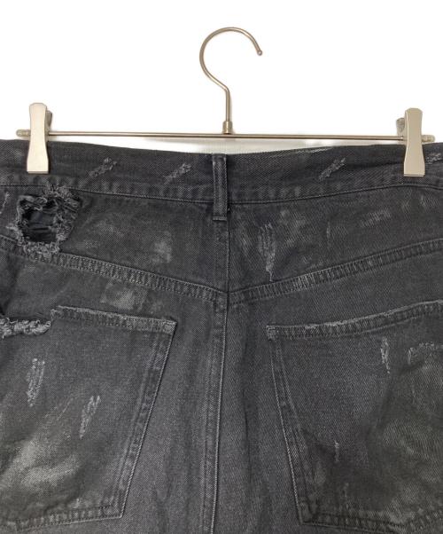 FR(13)NDS（フレンズ）FR(13)NDS (フレンズ) ダメージハーフデニムパンツ ブラック サイズ:Fの古着・服飾アイテム