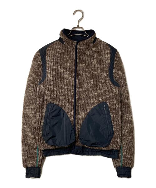 KOLOR（カラー）KOLOR (カラー) ニット切替ブルゾン ブラウン×ブラック サイズ:2の古着・服飾アイテム