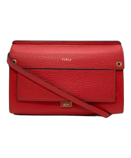 FURLA（フルラ）FURLA (フルラ) ライクミニ・クロスボディー・ショルダーウォレット レッドの古着・服飾アイテム