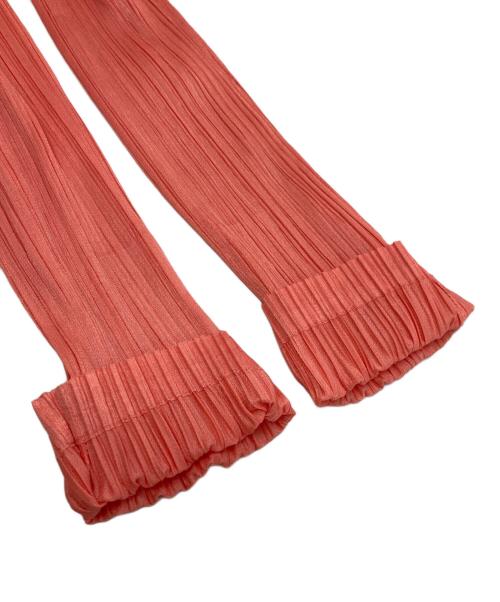 PLEATS PLEASE（プリーツプリーズ）PLEATS PLEASE (プリーツプリーズ) プリーツ ロングカーディガン オレンジ サイズ:3の古着・服飾アイテム