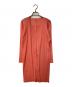 PLEATS PLEASE（プリーツプリーズ）の古着「プリーツ ロングカーディガン」｜オレンジ