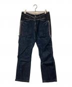MARITHE+FRANCOIS GIRBAUDマリテフランソワジルボー）の古着「ダメージ加工デニムパンツ」｜インディゴ
