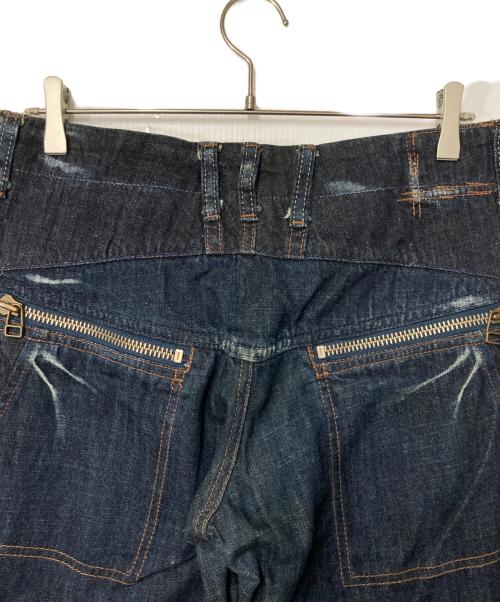MARITHE+FRANCOIS GIRBAUD（マリテフランソワジルボー）MARITHE+FRANCOIS GIRBAUD (マリテフランソワジルボー) ダメージ加工デニムパンツ インディゴ サイズ:Lの古着・服飾アイテム