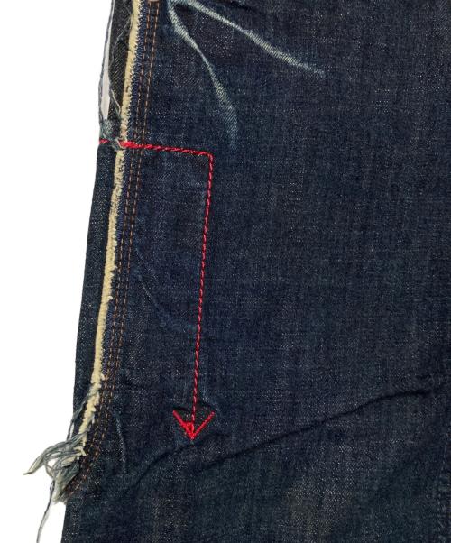 MARITHE+FRANCOIS GIRBAUD（マリテフランソワジルボー）MARITHE+FRANCOIS GIRBAUD (マリテフランソワジルボー) ダメージ加工デニムパンツ インディゴ サイズ:Lの古着・服飾アイテム