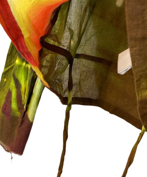 PAMM（パム）PAMM (パム) 「たしかにそこにあった夜」のガーゼトップス ブラウン×グリーン サイズ:Fの古着・服飾アイテム