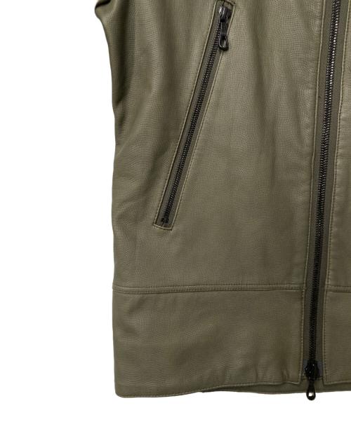 ONE GRAVITY（ワングラヴィティ）ONE GRAVITY (ワングラヴィティ) Leather Blouson/ラムレザーフーデットジャケット オリーブ サイズ:Mの古着・服飾アイテム