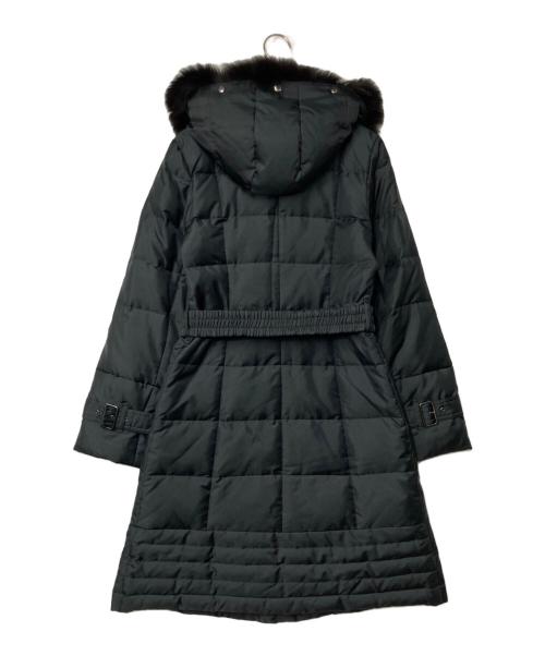 BURBERRY LONDON（バーバリーロンドン）BURBERRY LONDON (バーバリーロンドン) フォックスファー フーデッドダウンコート ブラック サイズ:38の古着・服飾アイテム