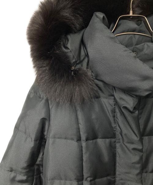 BURBERRY LONDON（バーバリーロンドン）BURBERRY LONDON (バーバリーロンドン) フォックスファー フーデッドダウンコート ブラック サイズ:38の古着・服飾アイテム