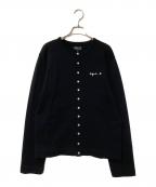 agnes b hommeアニエスベーオム）の古着「スウェットクルーネックカーディガン」｜ブラック