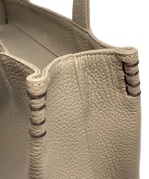 傳濱野（デンハマノ）傳濱野 (デンハマノ) Ameria レザートートバッグ グレージュの古着・服飾アイテム