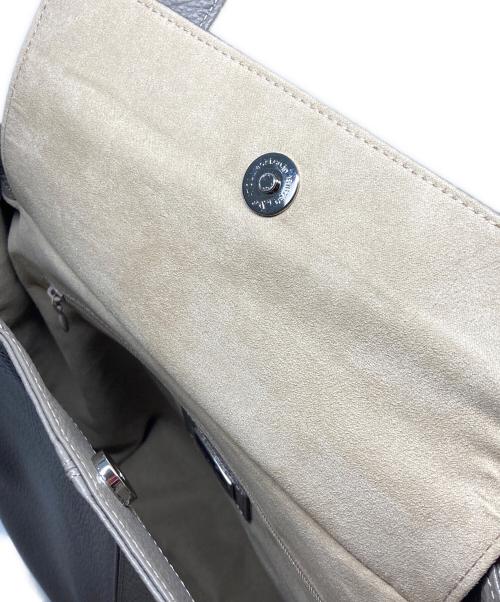 傳濱野（デンハマノ）傳濱野 (デンハマノ) Ameria レザートートバッグ グレージュの古着・服飾アイテム