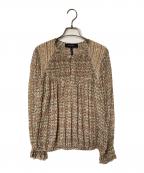 ISABEL MARANTイザベルマラン）の古着「総柄シルクブラウス」｜ベージュ