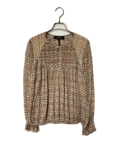 ISABEL MARANT（イザベルマラン）ISABEL MARANT (イザベルマラン) 総柄シルクブラウス ベージュ サイズ:38の古着・服飾アイテム