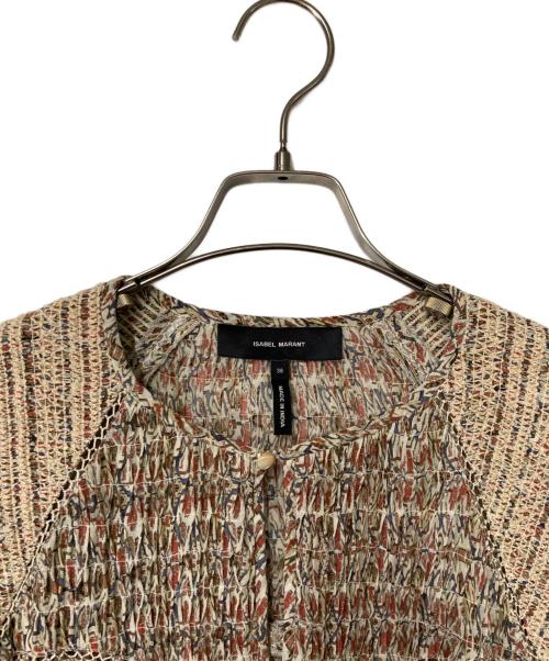 ISABEL MARANT（イザベルマラン）ISABEL MARANT (イザベルマラン) 総柄シルクブラウス ベージュ サイズ:38の古着・服飾アイテム