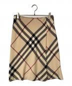 BURBERRY LONDONバーバリーロンドン）の古着「ノバチェックスカート」｜ベージュ