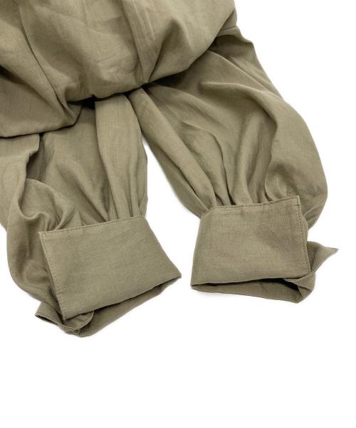 1er Arrondissement（プルミエ アロンディスモン）1er Arrondissement (プルミエ アロンディスモン) ラミーコットンギャザーワンピース ベージュ サイズ:36の古着・服飾アイテム