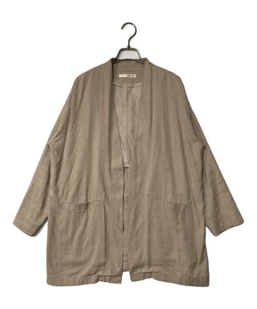 evam eva（エヴァムエヴァ）evam eva (エヴァムエヴァ) silk linen jacket ベージュ サイズ:-の古着・服飾アイテム
