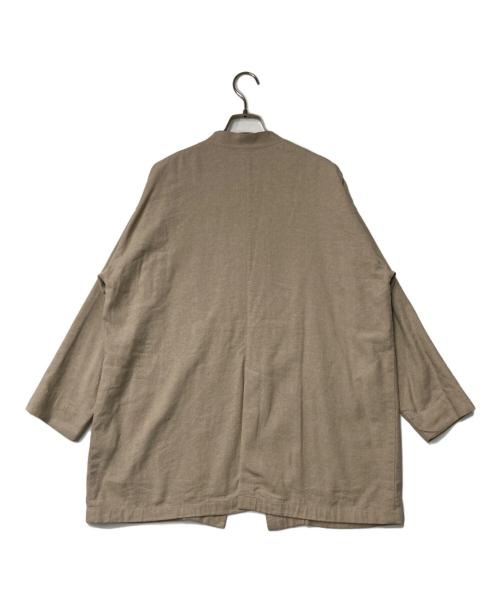 evam eva（エヴァムエヴァ）evam eva (エヴァムエヴァ) silk linen jacket ベージュ サイズ:-の古着・服飾アイテム