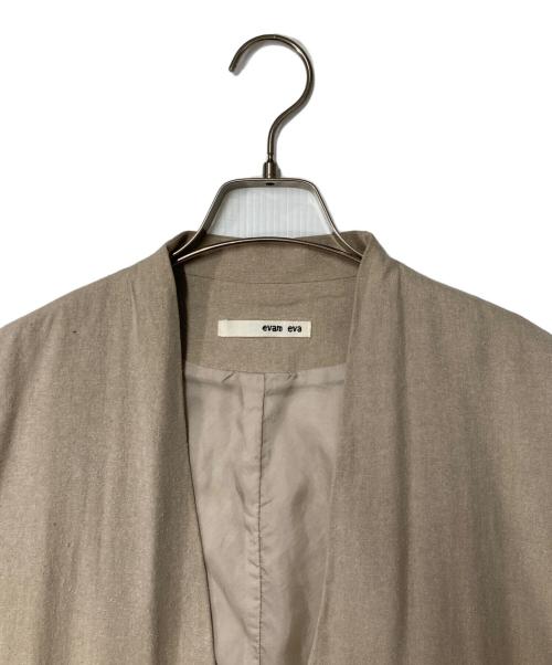 evam eva（エヴァムエヴァ）evam eva (エヴァムエヴァ) silk linen jacket ベージュ サイズ:-の古着・服飾アイテム