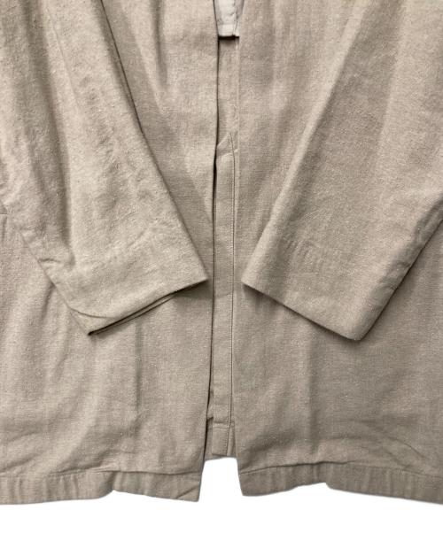 evam eva（エヴァムエヴァ）evam eva (エヴァムエヴァ) silk linen jacket ベージュ サイズ:-の古着・服飾アイテム