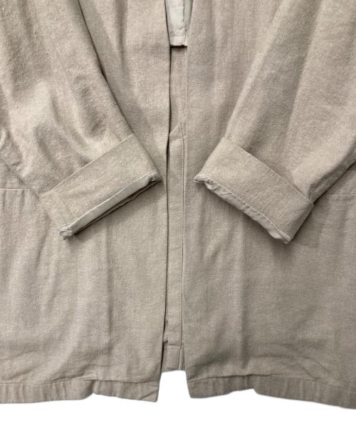 evam eva（エヴァムエヴァ）evam eva (エヴァムエヴァ) silk linen jacket ベージュ サイズ:-の古着・服飾アイテム