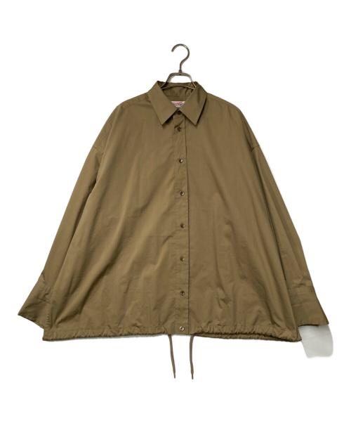 Spick and Span（スピック＆スパン）Spick and Span (スピックアンドスパン) CO/PEヘムギャザーシャツ ブラウン サイズ:FREEの古着・服飾アイテム