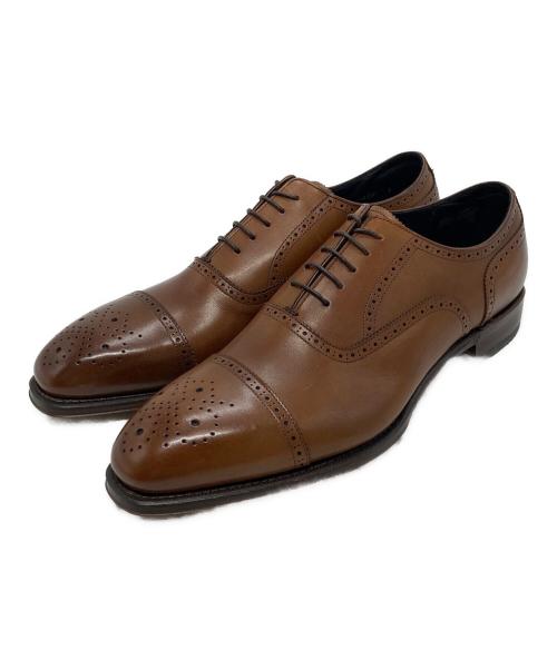 SHETLAND FOX（シェットランドフォックス）SHETLAND FOX (シェットランドフォックス) セミブローグシューズ ブラウン サイズ:7の古着・服飾アイテム