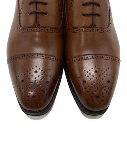 SHETLAND FOX（シェットランドフォックス）SHETLAND FOX (シェットランドフォックス) セミブローグシューズ ブラウン サイズ:7の古着・服飾アイテム