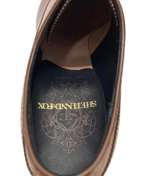 SHETLAND FOX（シェットランドフォックス）SHETLAND FOX (シェットランドフォックス) セミブローグシューズ ブラウン サイズ:7の古着・服飾アイテム