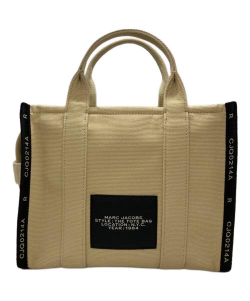 MARC JACOBS（マークジェイコブス）MARC JACOBS (マークジェイコブズ) ザ ジャカード トート バッグ ミディアム ベージュ×ブラックの古着・服飾アイテム