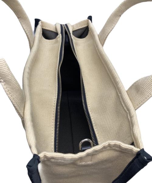 MARC JACOBS（マークジェイコブス）MARC JACOBS (マークジェイコブズ) ザ ジャカード トート バッグ ミディアム ベージュ×ブラックの古着・服飾アイテム