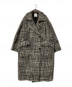 CLANEクラネ）の古着「SHORT SHAGGY COCOON OVER COAT」｜ホワイト×ブラック