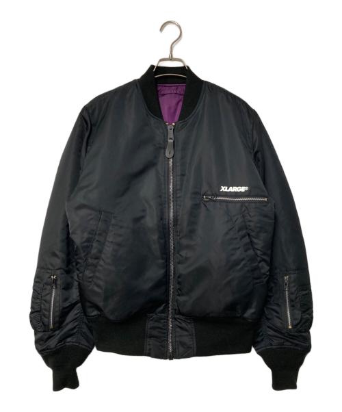 X-LARGE（エクストララージ）X-LARGE (エクストララージ) ALPHA (アルファ) フライトジャケット ブラック サイズ:Sの古着・服飾アイテム