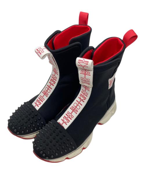Christian Louboutin（クリスチャン・ルブタン）Christian Louboutin (クリスチャン・ルブタン) ハイカットスニーカー ブラック×レッド サイズ:41の古着・服飾アイテム