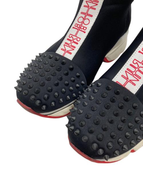 Christian Louboutin（クリスチャン・ルブタン）Christian Louboutin (クリスチャン・ルブタン) ハイカットスニーカー ブラック×レッド サイズ:41の古着・服飾アイテム