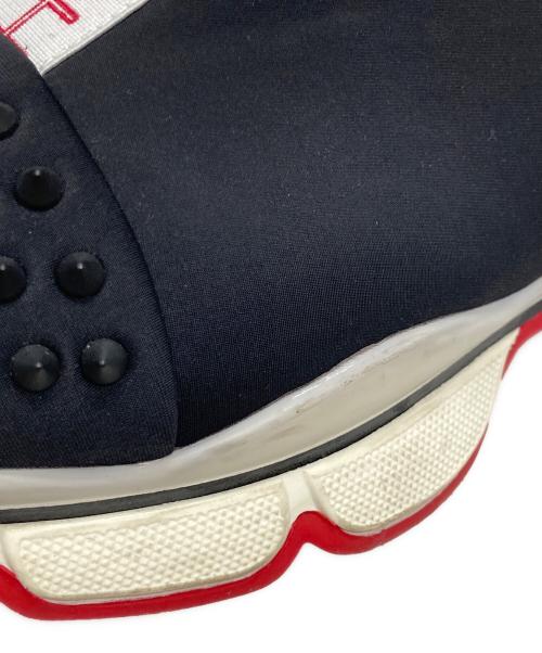 Christian Louboutin（クリスチャン・ルブタン）Christian Louboutin (クリスチャン・ルブタン) ハイカットスニーカー ブラック×レッド サイズ:41の古着・服飾アイテム