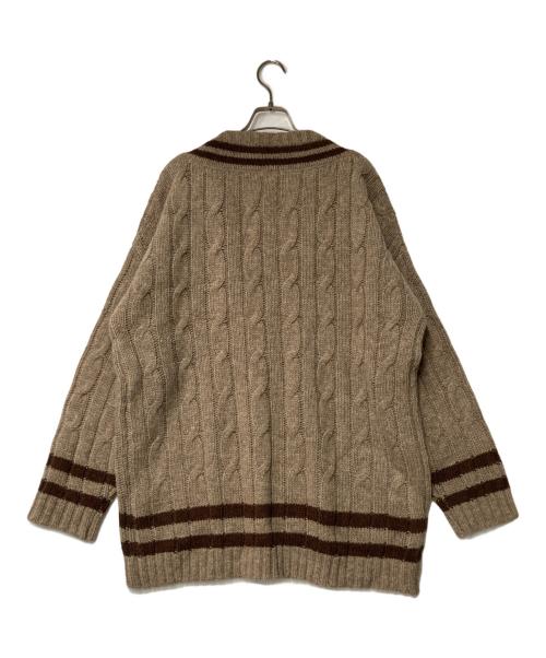 ichi（イチ）ichi (イチ) ケーブルVネックニット ブラウン サイズ:-の古着・服飾アイテム