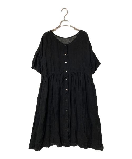nest Robe（ネストローブ）nest Robe (ネストローブ) リネンワンピース ブラック サイズ:表記無しの古着・服飾アイテム