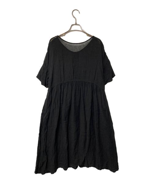 nest Robe（ネストローブ）nest Robe (ネストローブ) リネンワンピース ブラック サイズ:表記無しの古着・服飾アイテム