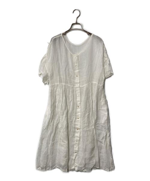 nest Robe（ネストローブ）nest Robe (ネストローブ) リネンワンピース ホワイト サイズ:Freeの古着・服飾アイテム