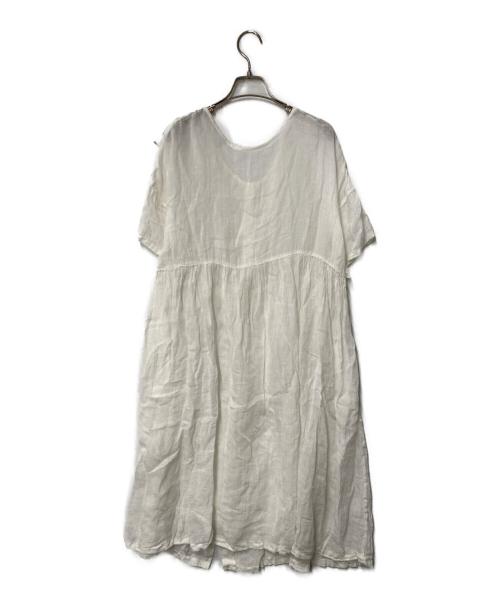 nest Robe（ネストローブ）nest Robe (ネストローブ) リネンワンピース ホワイト サイズ:Freeの古着・服飾アイテム
