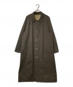 BROOKS BROTHERSブルックスブラザーズ）の古着「リバーシブル ステンカラーコート USA製」｜ベージュ×グレー