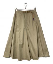 THE NORTHFACE PURPLELABEL（ザ・ノースフェイス パープルレーベル）の古着「STRECH TWILL FLAERED SKIRT」｜ベージュ