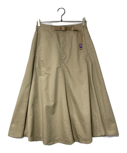 THE NORTHFACE PURPLELABEL（ザ・ノースフェイス パープルレーベル）THE NORTHFACE PURPLELABEL (ザ・ノースフェイス パープルレーベル) STRECH TWILL FLAERED SKIRT ベージュ サイズ:WSの古着・服飾アイテム