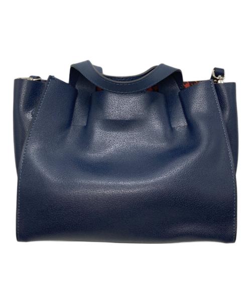 GIANNI CHIARINI（ジャンニ キアリーニ）GIANNI CHIARINI (ジャンニ キアリーニ) 2WAYショルダーバッグ ネイビーの古着・服飾アイテム