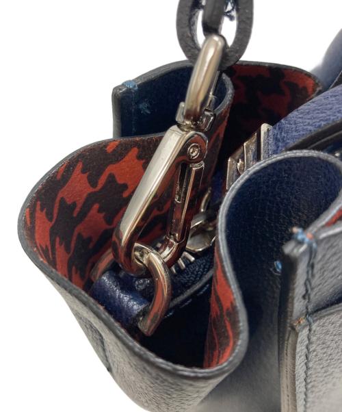 GIANNI CHIARINI（ジャンニ キアリーニ）GIANNI CHIARINI (ジャンニ キアリーニ) 2WAYショルダーバッグ ネイビーの古着・服飾アイテム